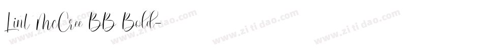 Lint McCree BB Bold字体转换